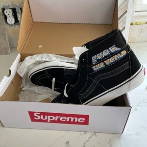 supreme fuck the world vans size 11